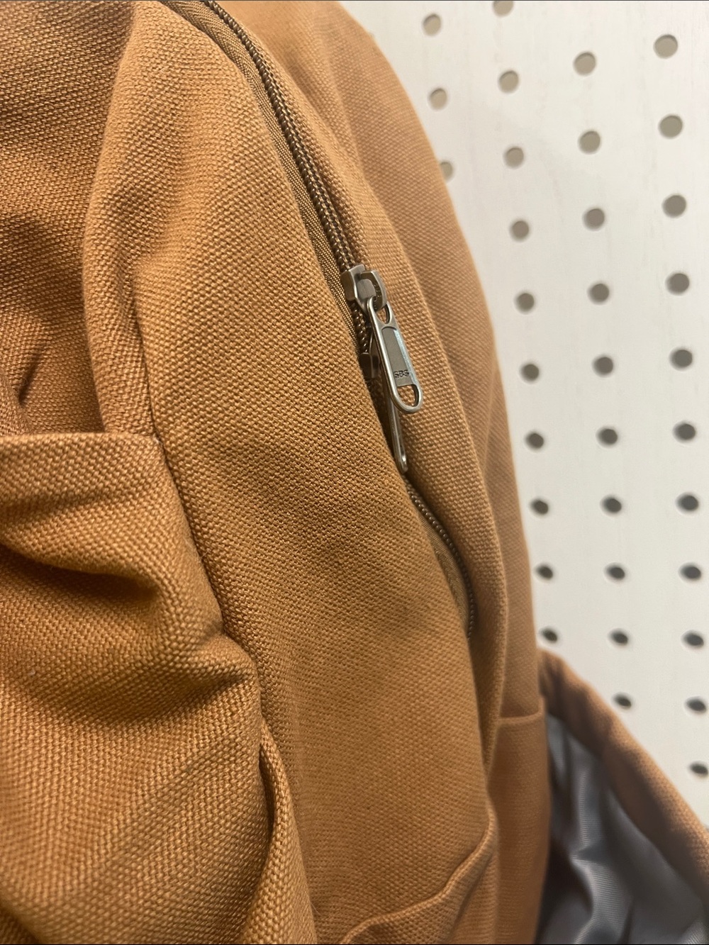 Brown Canvas Backpack - Casual Everyday Bag - Picture 3 of 7